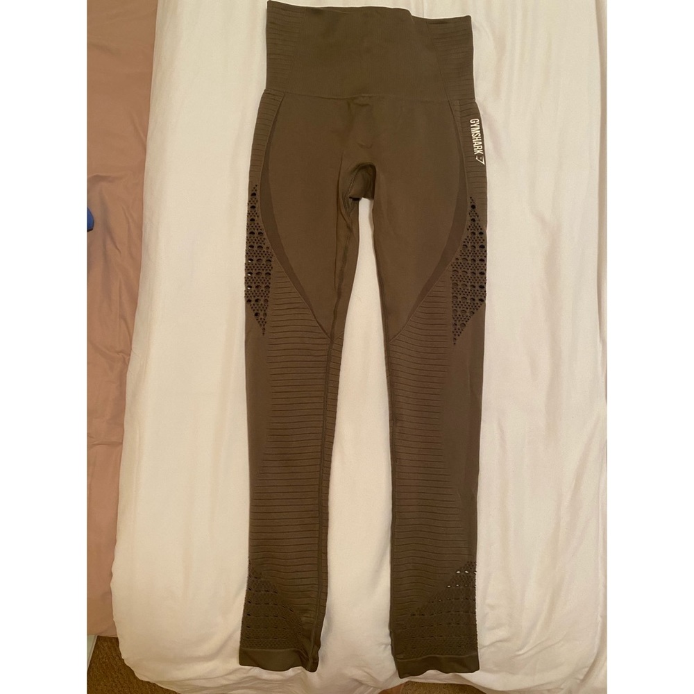 Olive green Gymshark energy seamless leggings